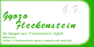 gyozo fleckenstein business card